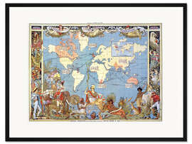 Gerahmter Kunstdruck Britisches Empire um 1886