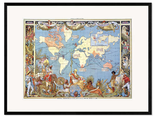 Impresión de arte enmarcada Imperio británico alrededor de 1886