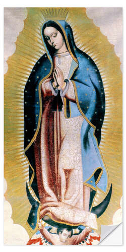 Selvklebende plakat Virgin of Guadalupe