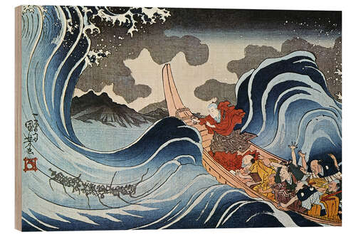 Puutaulu Nichiren calming the storm