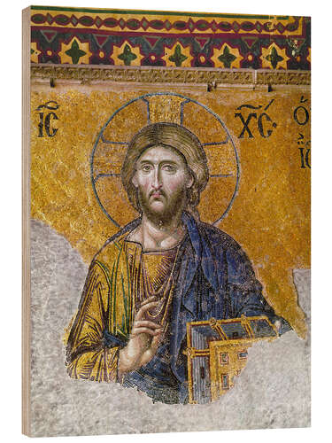 Stampa su legno Hagia Sophia: Mosaic