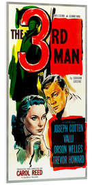 Foam board print The third man, left to right: Alida Valli, Joseph Cotten in US in 1949