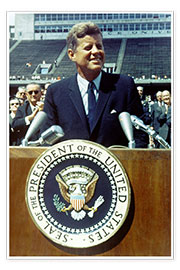 Poster Le président Kennedy à l'Université Rice