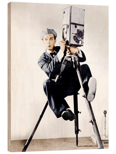 Quadro de madeira Buster Keaton I