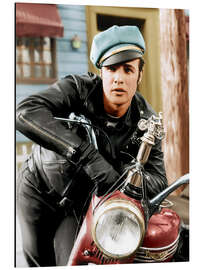 Obraz na aluminium Marlon Brando as a biker