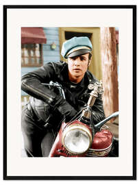 Framed art print Marlon Brando as a Biker