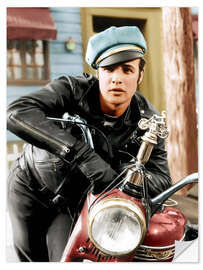 Vinilo para la pared Marlon Brando como motociclista