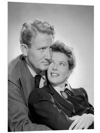 PVC-tavla Spencer Tracy and Katharine Hepburn