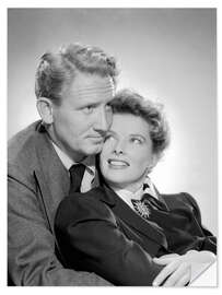 Sticker mural Spencer Tracy et Katharine Hepburn