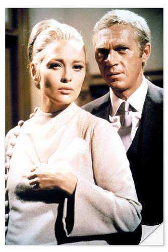 Selvklebende plakat THE THOMAS CROWN AFFAIR, Faye Dunaway, Steve McQueen