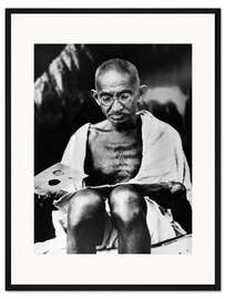 Gerahmter Kunstdruck Mahatma Gandhi 