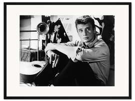 Gerahmter Kunstdruck Johnny Hallyday in "Pariserinnen"