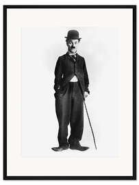 Gerahmter Kunstdruck Charlie Chaplin, Übergroße Schuhe