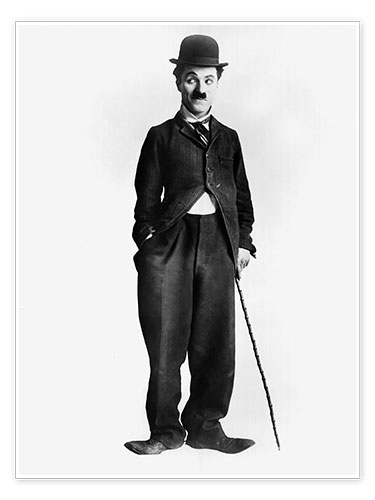 Poster Charlie Chaplin, Übergroße Schuhe