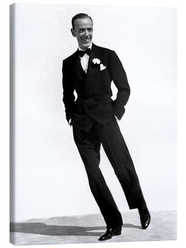 Canvas print Fred Astaire in Black