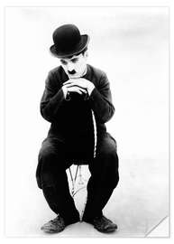 Wall sticker Charlie Chaplin Seated