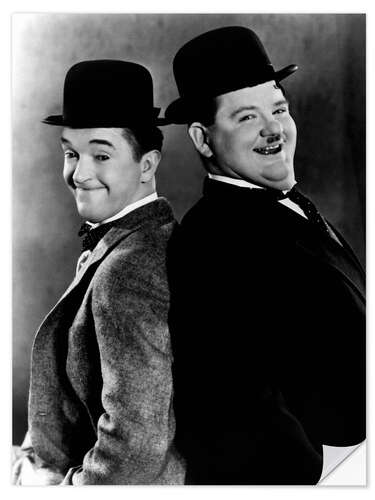 Naklejka na ścianę Laurel & Hardy