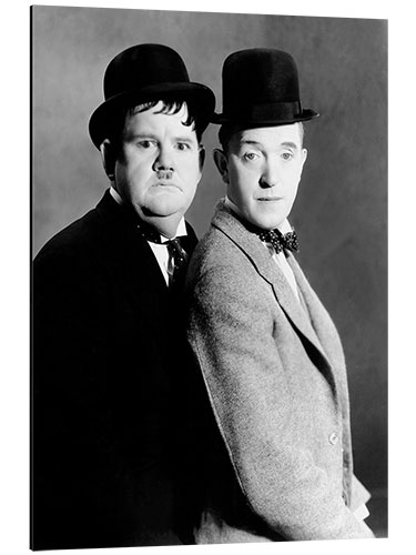 Aluminium print Oliver Hardy & Stan Laurel