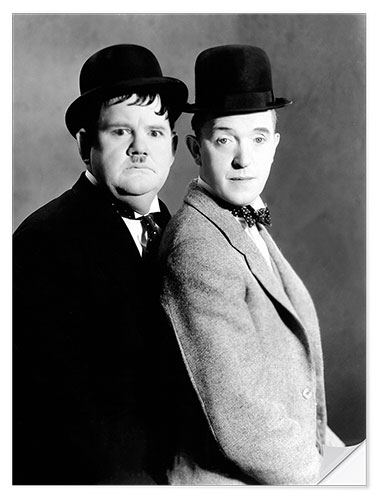 Naklejka na ścianę Oliver Hardy & Stan Laurel