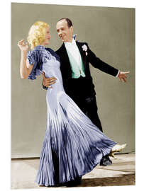 Foam board print Ginger Rogers, Fred Astaire - The Gay Devorcee