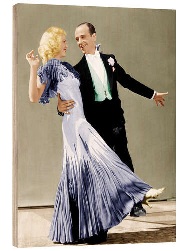 Stampa su legno Ginger Rogers, Fred Astaire - The Gay Devorcee