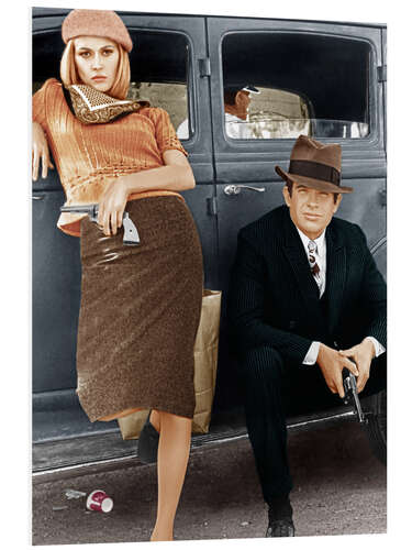 Tableau en PVC Bonnie et Clyde