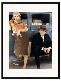 Stampa artistica con cornice Bonnie e Clyde
