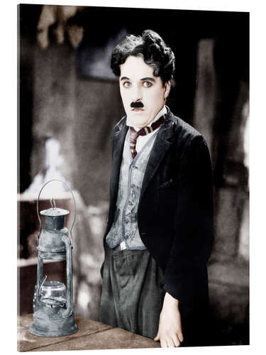 Stampa su vetro acrilico Charles Chaplin Movie Scene