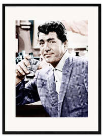 Stampa artistica con cornice Dean Martin con una giacca scozzese
