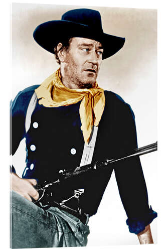 Acrylglasbild John Wayne in Blauer Uniform