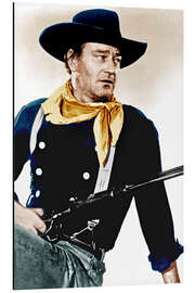 Aluminiumsbilde John Wayne in Blue Uniform