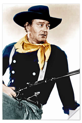 Wall sticker John Wayne in Blue Uniform