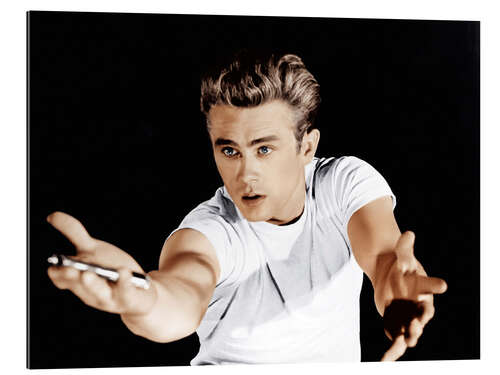 Quadro em plexi-alumínio James Dean in a T-shirt