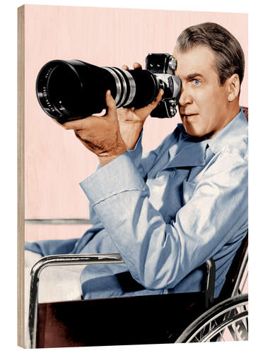 Holzbild REAR WINDOW, James Stewart, 1954