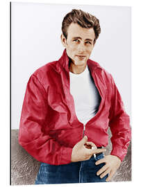 Alubild James Dean mit Roter Jacke