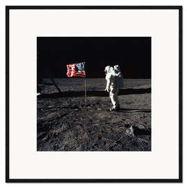 Impresión de arte enmarcada Apollo 11, astronauta Buzz Aldrin