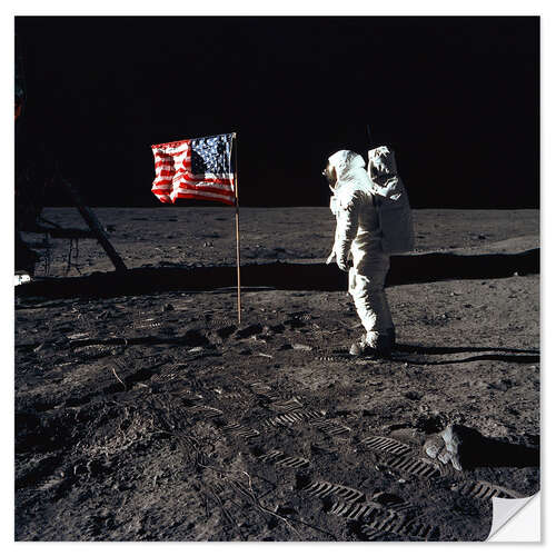 Muursticker Apollo 11 astronaut Buzz Aldrin