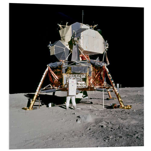 Cuadro de PVC Apollo 11 y astronauta Edwin Aldrin en la Luna