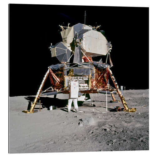 Gallery Print Apollo 11 und Astronaut Edwin Aldrin auf dem Mond