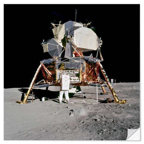 Adesivo murale Apollo 11, Astronauta Edwin Aldrin sulla Luna