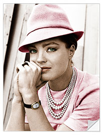 Naklejka na ścianę Romy Schneider with Hat II