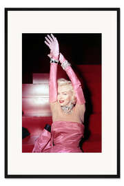 Gerahmter Kunstdruck Marilyn Monroe auf einer Treppe