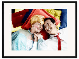 Gerahmter Kunstdruck Doris Day, Rock Hudson - Bettgeflüster
