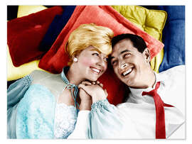 Selvklebende plakat Doris Day, Rock Hudson - Pillow Talk