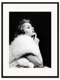Gerahmter Kunstdruck Sophia Loren Pose