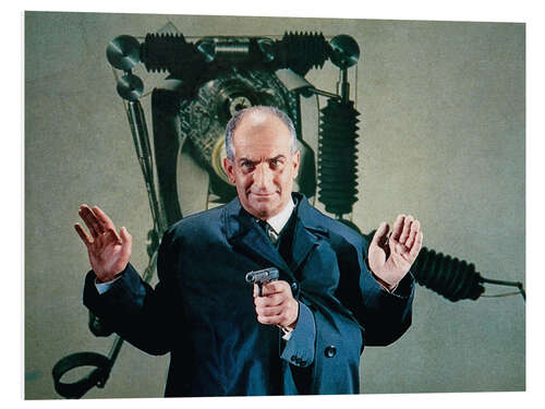 Foam board print Louis de Funès in "Fantomas Unleashed"