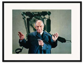 Gerahmter Kunstdruck Louis de Funès in "Fantomas gegen Interpol"