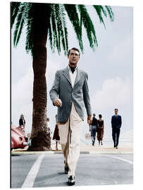 Cuadro de aluminio Cary Grant cruzando la calle