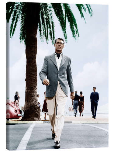 Tableau sur toile Cary Grant traverse une route