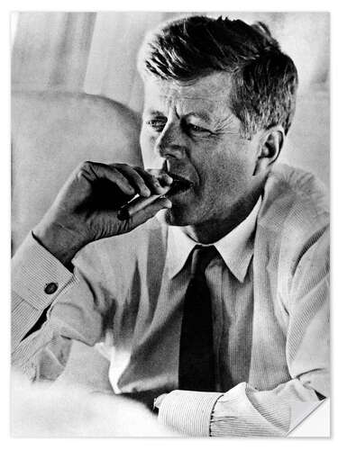 Selvklebende plakat John F. Kennedy